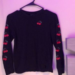 Black Shirt with Cherrys
